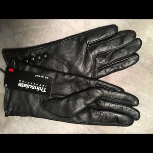 Thinsulate Black leather gloves